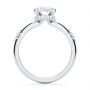 14k White Gold 14k White Gold Floating Halo Engagement Ring - Front View -  107379 - Thumbnail