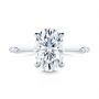 18k White Gold 18k White Gold Floating Halo Engagement Ring - Top View -  107379 - Thumbnail