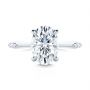 14k White Gold 14k White Gold Floating Halo Engagement Ring - Top View -  107379 - Thumbnail