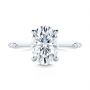  Platinum Platinum Floating Halo Engagement Ring - Top View -  107379 - Thumbnail