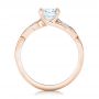 18k Rose Gold 18k Rose Gold Floral Diamond Engagement Ring - Front View -  102241 - Thumbnail