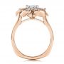 14k Rose Gold 14k Rose Gold Floral Diamond Engagement Ring - Front View -  106167 - Thumbnail