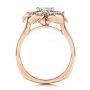 18k Rose Gold 18k Rose Gold Floral Diamond Engagement Ring - Front View -  106167 - Thumbnail