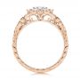 14k Rose Gold 14k Rose Gold Floral Diamond Engagement Ring - Front View -  106639 - Thumbnail