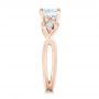 14k Rose Gold 14k Rose Gold Floral Diamond Engagement Ring - Side View -  102241 - Thumbnail