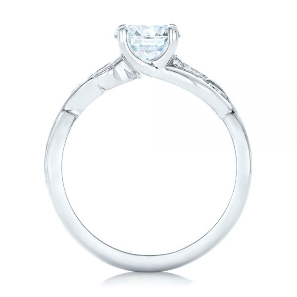  Platinum Platinum Floral Diamond Engagement Ring - Front View -  102241