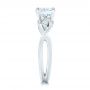 14k White Gold Floral Diamond Engagement Ring - Side View -  102241 - Thumbnail