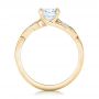 18k Yellow Gold 18k Yellow Gold Floral Diamond Engagement Ring - Front View -  102241 - Thumbnail