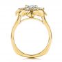 18k Yellow Gold 18k Yellow Gold Floral Diamond Engagement Ring - Front View -  106167 - Thumbnail