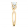 14k Yellow Gold 14k Yellow Gold Floral Diamond Engagement Ring - Side View -  102241 - Thumbnail