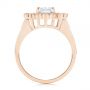 14k Rose Gold 14k Rose Gold Floral Double Halo Celtic Knot Diamond Engagement Ring - Front View -  105162 - Thumbnail