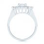  Platinum Floral Double Halo Celtic Knot Diamond Engagement Ring - Front View -  105162 - Thumbnail