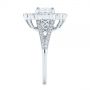  Platinum Floral Double Halo Celtic Knot Diamond Engagement Ring - Side View -  105162 - Thumbnail