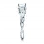  Platinum Platinum Floral Solitaire Diamond Engagement Ring - Side View -  104117 - Thumbnail