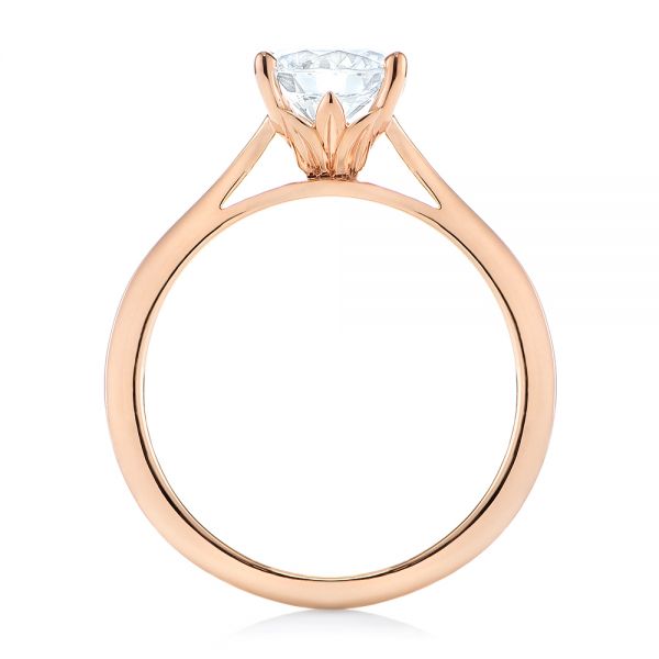 Floral solitaire clearance engagement ring