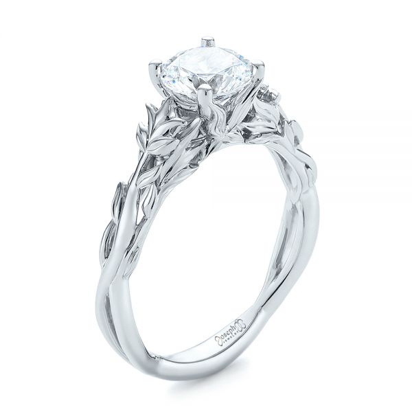 Floral Solitaire Diamond Engagement Ring - reference design