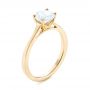 18k Yellow Gold 18k Yellow Gold Floral Solitaire Diamond Engagement Ring - Three-Quarter View -  104655 - Thumbnail