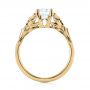 18k Yellow Gold 18k Yellow Gold Floral Solitaire Diamond Engagement Ring - Front View -  104122 - Thumbnail