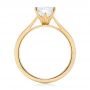 18k Yellow Gold 18k Yellow Gold Floral Solitaire Diamond Engagement Ring - Front View -  104655 - Thumbnail