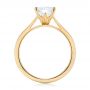 14k Yellow Gold 14k Yellow Gold Floral Solitaire Diamond Engagement Ring - Front View -  104655 - Thumbnail