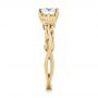 14k Yellow Gold 14k Yellow Gold Floral Solitaire Diamond Engagement Ring - Side View -  104176 - Thumbnail