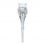  Platinum Platinum Floral Two-tone Diamond Engagement Ring - Side View -  104089 - Thumbnail