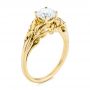 14k Yellow Gold 14k Yellow Gold Floral Two-tone Diamond Engagement Ring - Three-Quarter View -  104089 - Thumbnail