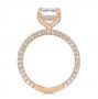 14k Rose Gold 14k Rose Gold Full Pave Diamond Engagement Ring - Front View -  107607 - Thumbnail