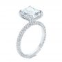 18k White Gold 18k White Gold Full Pave Diamond Engagement Ring - Three-Quarter View -  107607 - Thumbnail