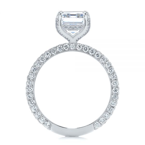 Platinum Platinum Full Pave Diamond Engagement Ring - Front View - 107607