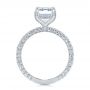 14k White Gold 14k White Gold Full Pave Diamond Engagement Ring - Front View -  107607 - Thumbnail