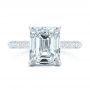 14k White Gold 14k White Gold Full Pave Diamond Engagement Ring - Top View -  107607 - Thumbnail