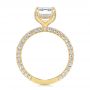 14k Yellow Gold Full Pave Diamond Engagement Ring - Front View -  107607 - Thumbnail