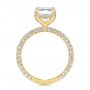 14k Yellow Gold Full Pave Diamond Engagement Ring - Front View -  107607 - Thumbnail