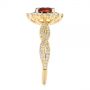 14k Yellow Gold 14k Yellow Gold Garnet And Diamond Cluster Halo Engagement Ring - Side View -  104866 - Thumbnail