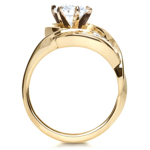  14K Gold Diamond Engagement Ring - Front View -  217 - Thumbnail