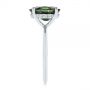 14k White Gold 14k White Gold Green Sapphire And Hidden Halo Diamond Engagement Ring - Side View -  105861 - Thumbnail