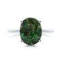  Platinum Platinum Green Sapphire And Hidden Halo Diamond Engagement Ring - Top View -  105861 - Thumbnail