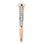 14k Rose Gold 14k Rose Gold Half Bezel Diamond Engagement Ring - Side View -  1258 - Thumbnail