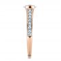 18k Rose Gold 18k Rose Gold Half Bezel Diamond Engagement Ring - Side View -  1258 - Thumbnail