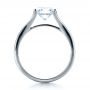 14k White Gold 14k White Gold Half Bezel Diamond Engagement Ring - Front View -  1258 - Thumbnail