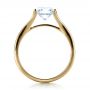 18k Yellow Gold 18k Yellow Gold Half Bezel Diamond Engagement Ring - Front View -  1258 - Thumbnail