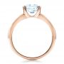 14k Rose Gold 14k Rose Gold Half Bezel Diamond Solitaire Engagement Ring - Front View -  1480 - Thumbnail