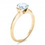 18k Yellow Gold 18k Yellow Gold Half Bezel Diamond Solitaire Engagement Ring - Three-Quarter View -  1480 - Thumbnail