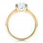 18k Yellow Gold 18k Yellow Gold Half Bezel Diamond Solitaire Engagement Ring - Front View -  1480 - Thumbnail
