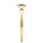 18k Yellow Gold 18k Yellow Gold Half Bezel Diamond Solitaire Engagement Ring - Side View -  1480 - Thumbnail