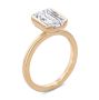 14k Rose Gold 14k Rose Gold Half Bezel Solitaire Engagement Ring - Three-Quarter View -  108360 - Thumbnail