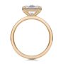 14k Rose Gold 14k Rose Gold Half Bezel Solitaire Engagement Ring - Front View -  108360 - Thumbnail