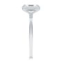 18k White Gold 18k White Gold Half Bezel Solitaire Engagement Ring - Side View -  108360 - Thumbnail