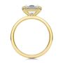 14k Yellow Gold Half Bezel Solitaire Engagement Ring - Front View -  108360 - Thumbnail
